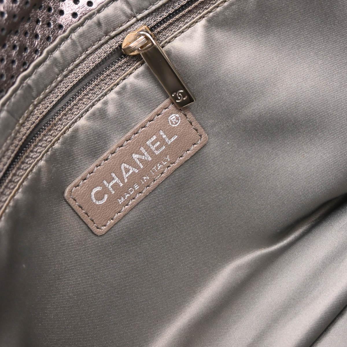 Chanel 2006-2008 Gold Perforated Mademoiselle Lock Single Flap Shoulder Bag