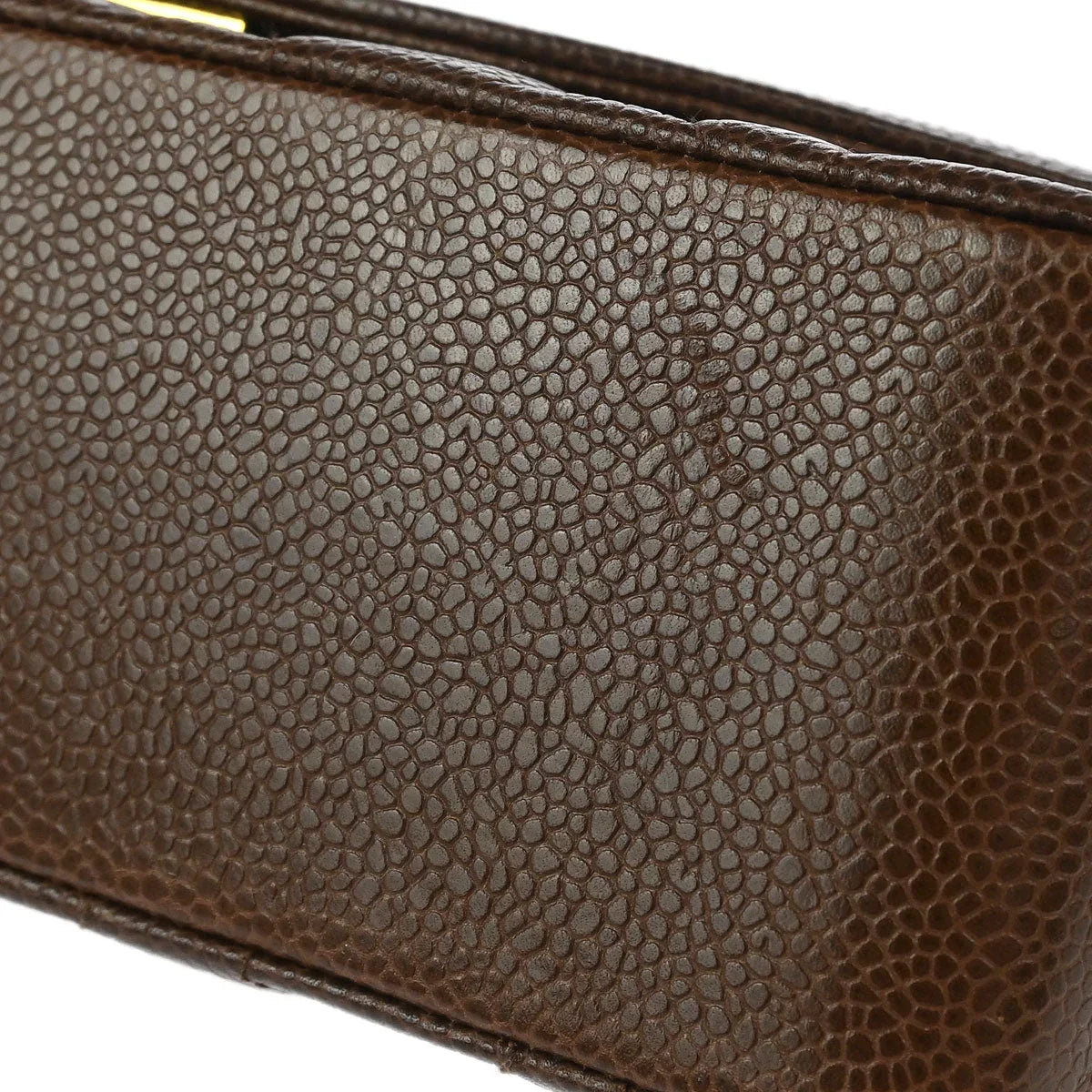 Chanel 1991-1994 Brown Caviar Small Diana Shoulder Bag