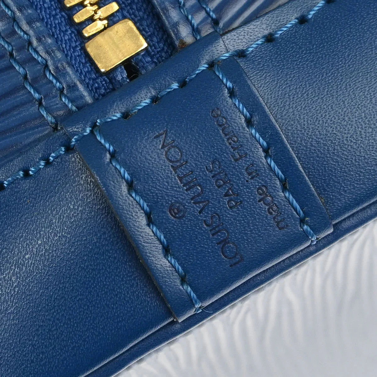Louis Vuitton 1998 Blue Epi Alma Handbag M52145