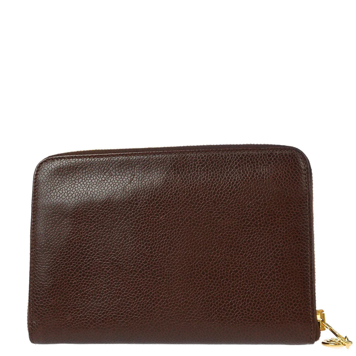 Chanel 1997-1999 Brown Caviar Wallet Purse