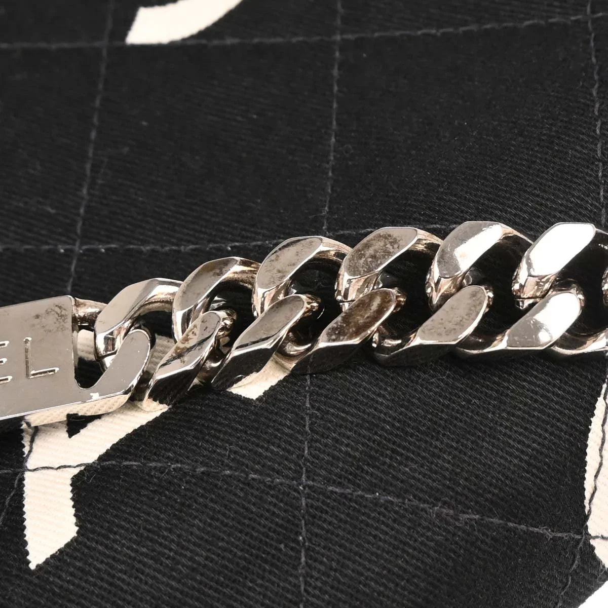 Chanel 1996-1997 Black Canvas Chain Handbag