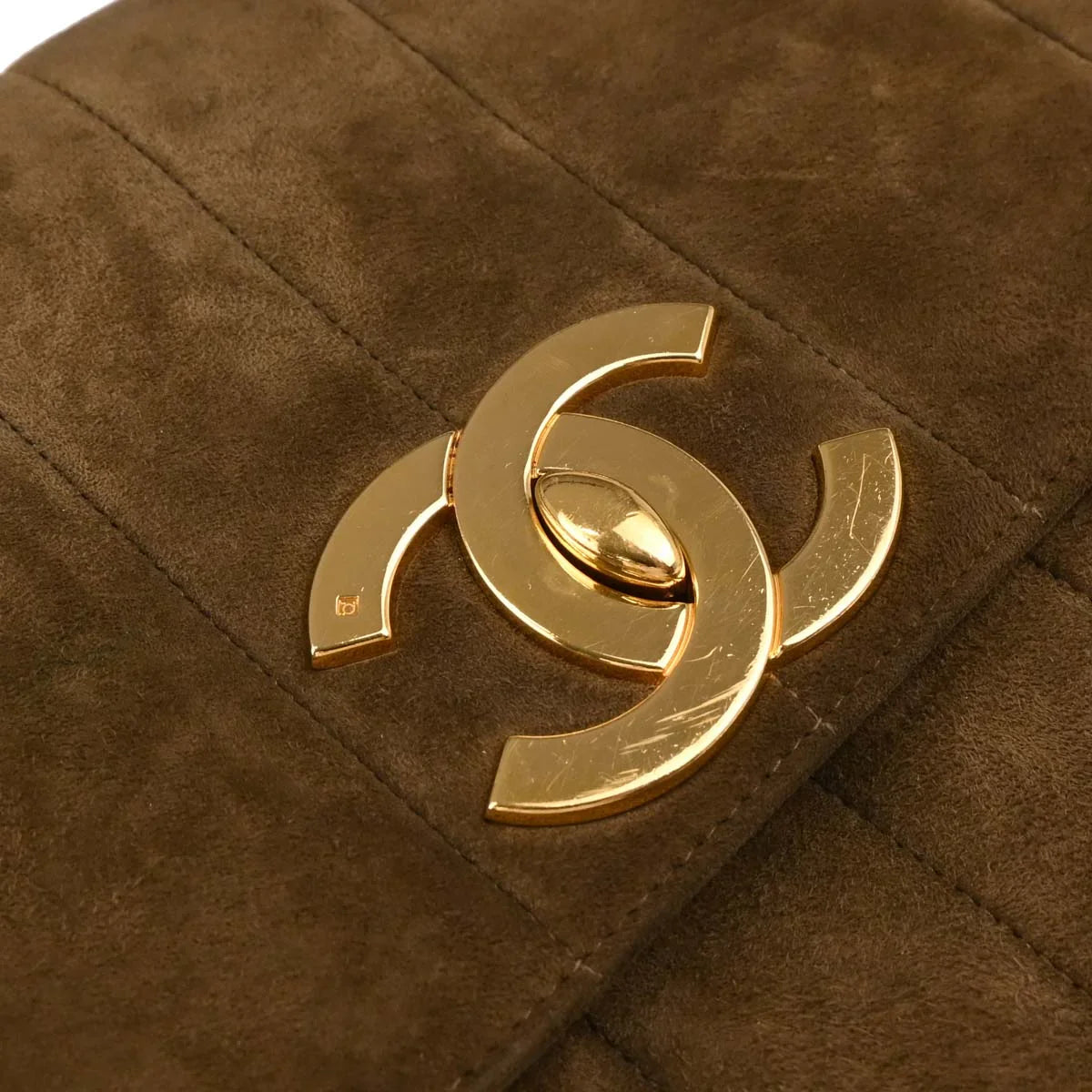Chanel 1994-1996 Brown Suede Mademoiselle Jumbo Classic Flap Bag