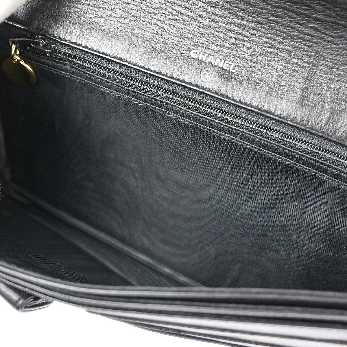 Chanel 1994-1996 Black Caviar Wallet on Chain WOC