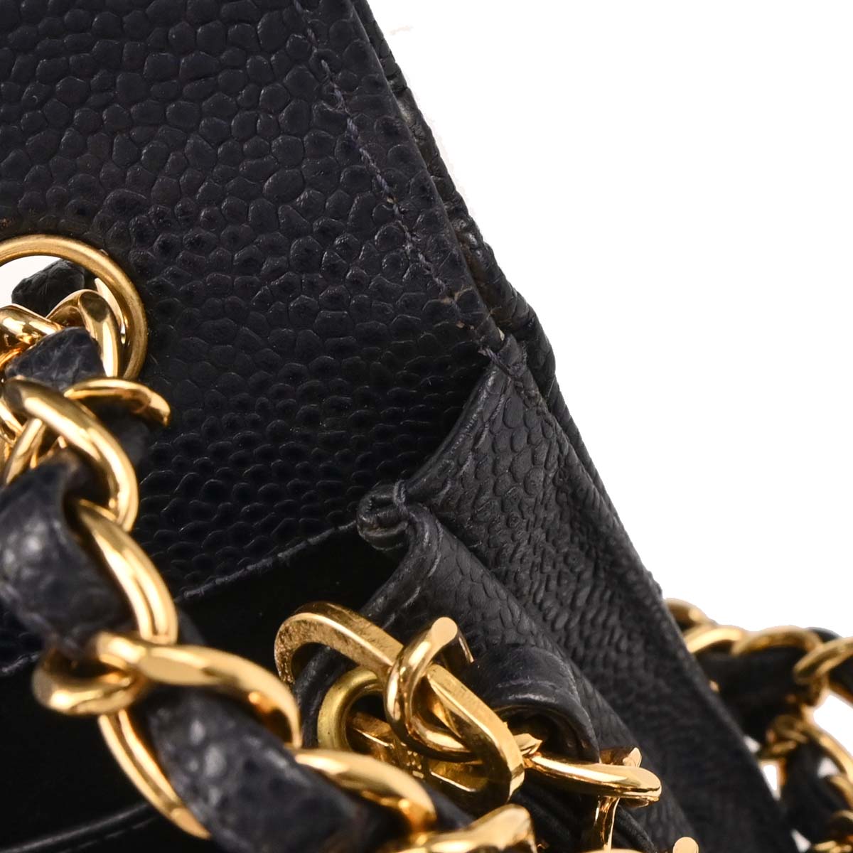 Chanel 1994-1996 Navy Caviar Shoulder Bag