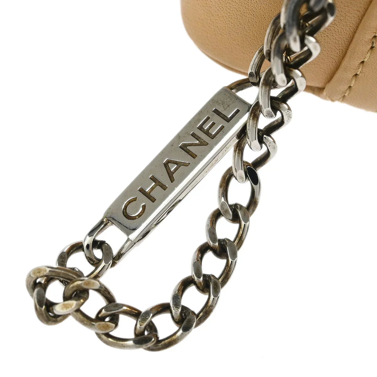 Chanel 2005-2006 Beige Calfskin Cambon Ligne Pouch