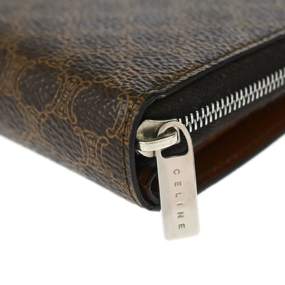 Celine Brown PVC Macadam Wallet Purse