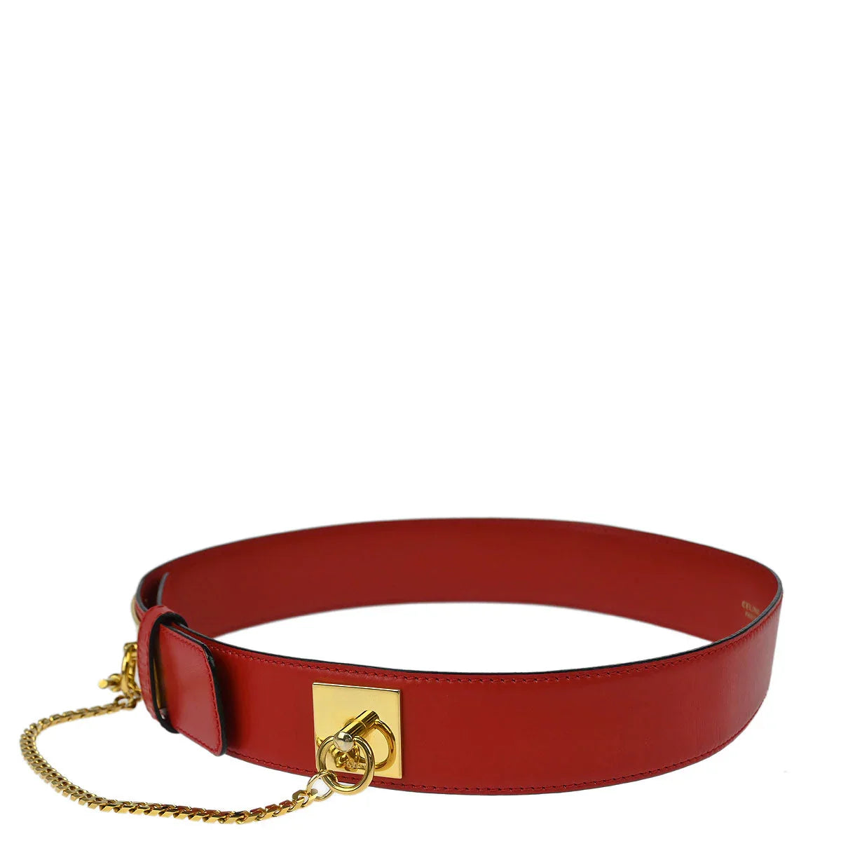 Celine Red Leather Belt #70 Small Good