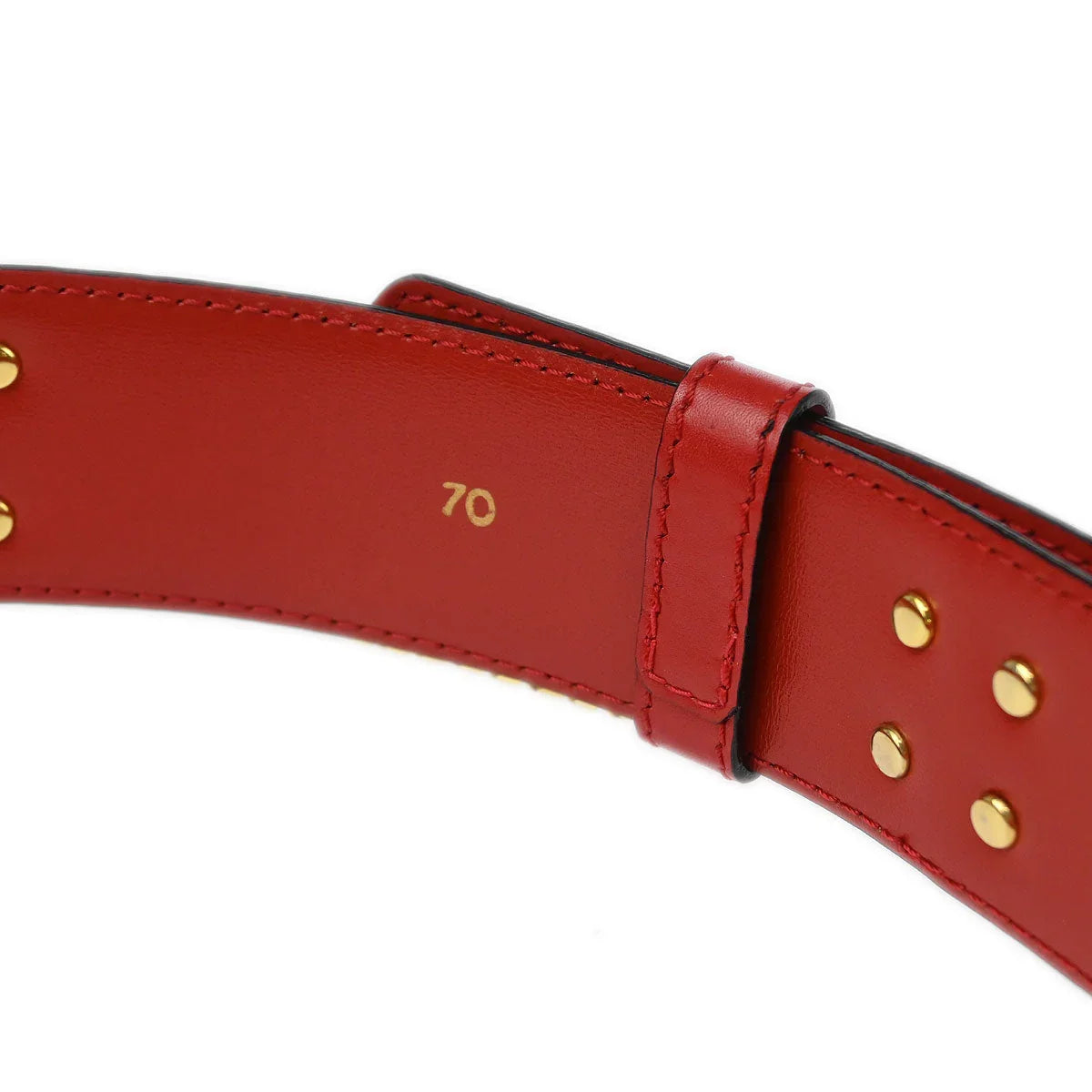 Celine Red Leather Belt #70 Small Good