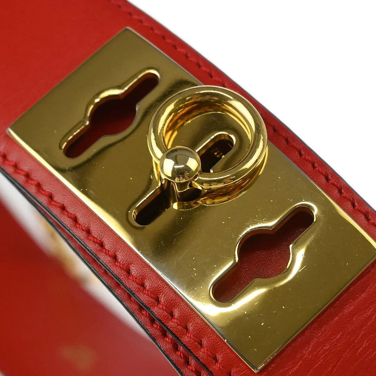 Celine Red Leather Belt #70 Small Good