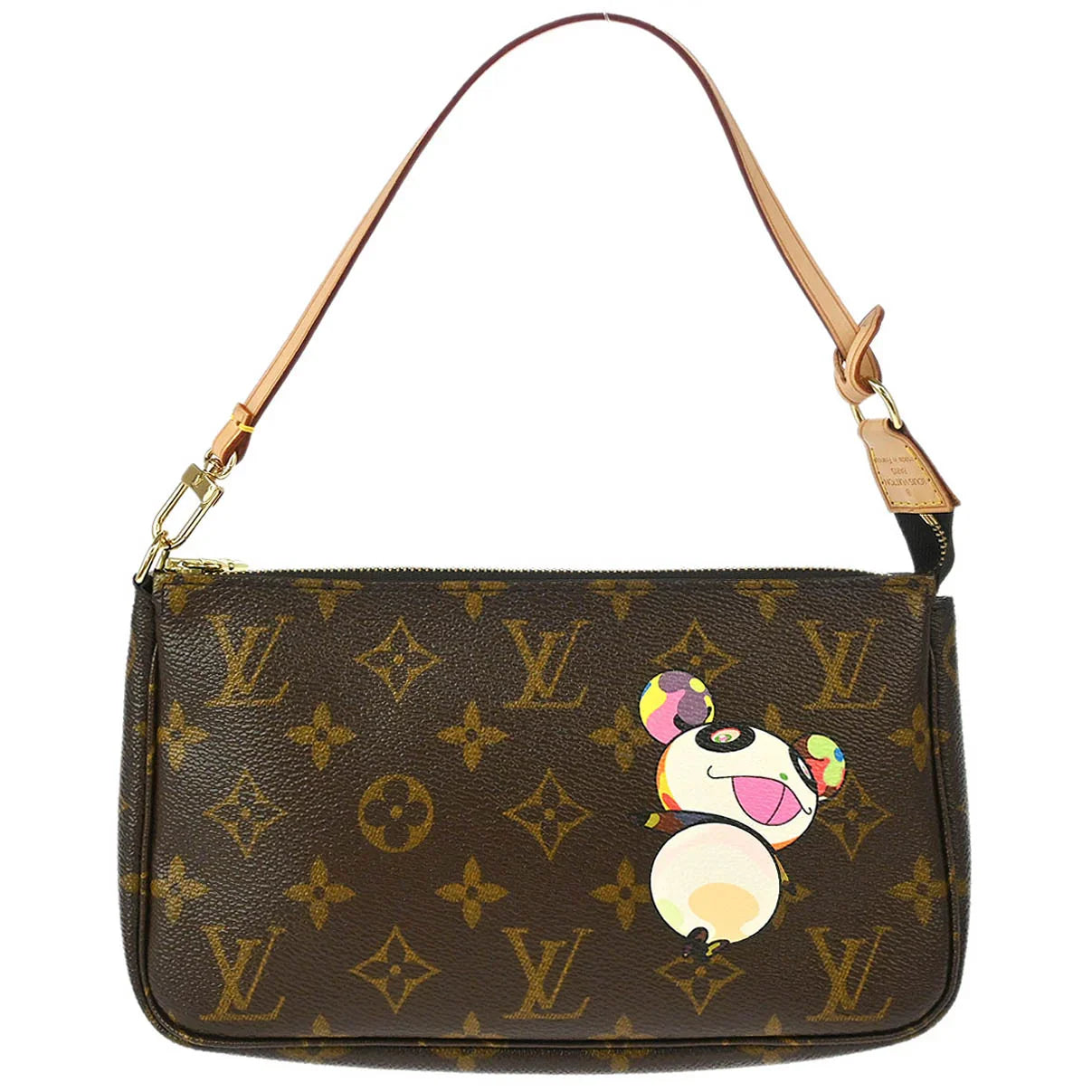 Louis Vuitton 2004 Monogram Panda Pochette Accessoires Handbag M51981