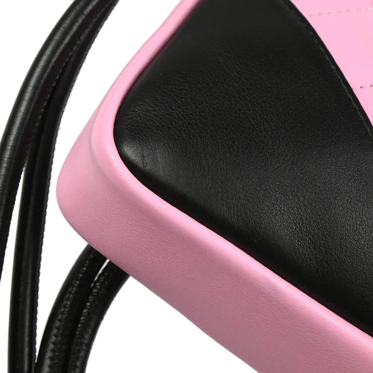 Chanel 2005-2006 Pink Black Calfskin Cambon Ligne Crossbody Bag