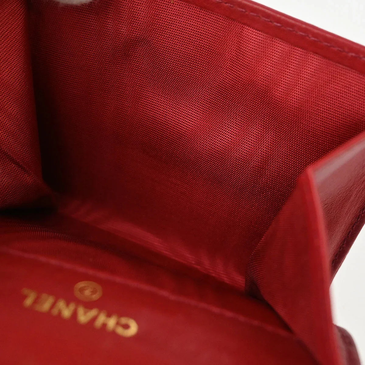 Chanel 1994-1996 Red Caviar Coin Purse Wallet