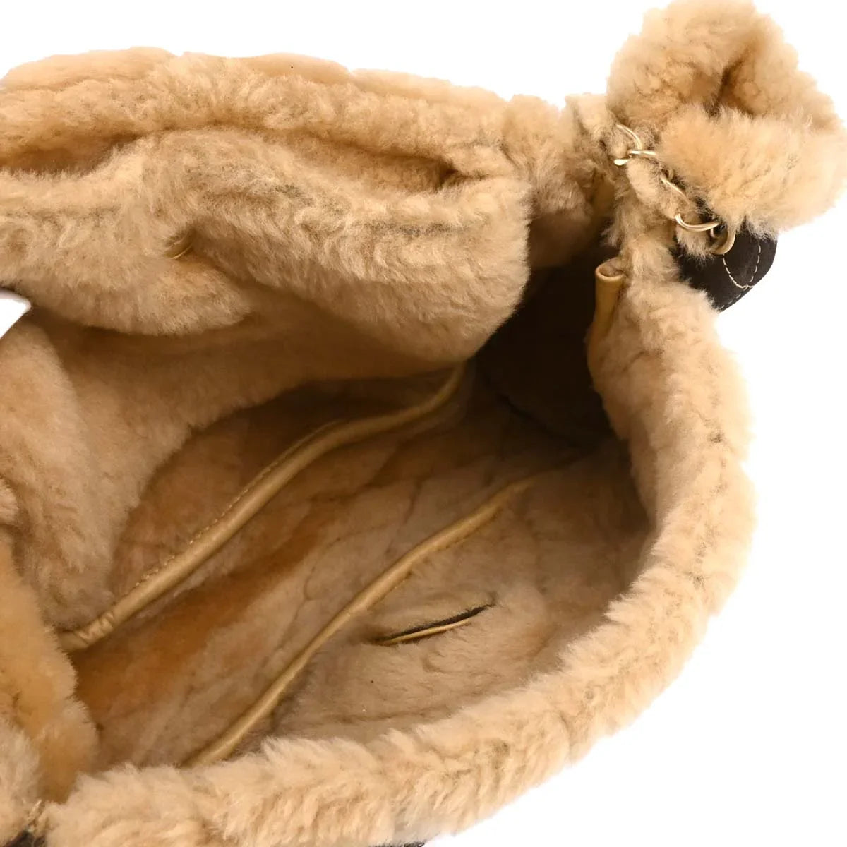 Chanel 2005-2006 Brown Calfskin Wool Handbag