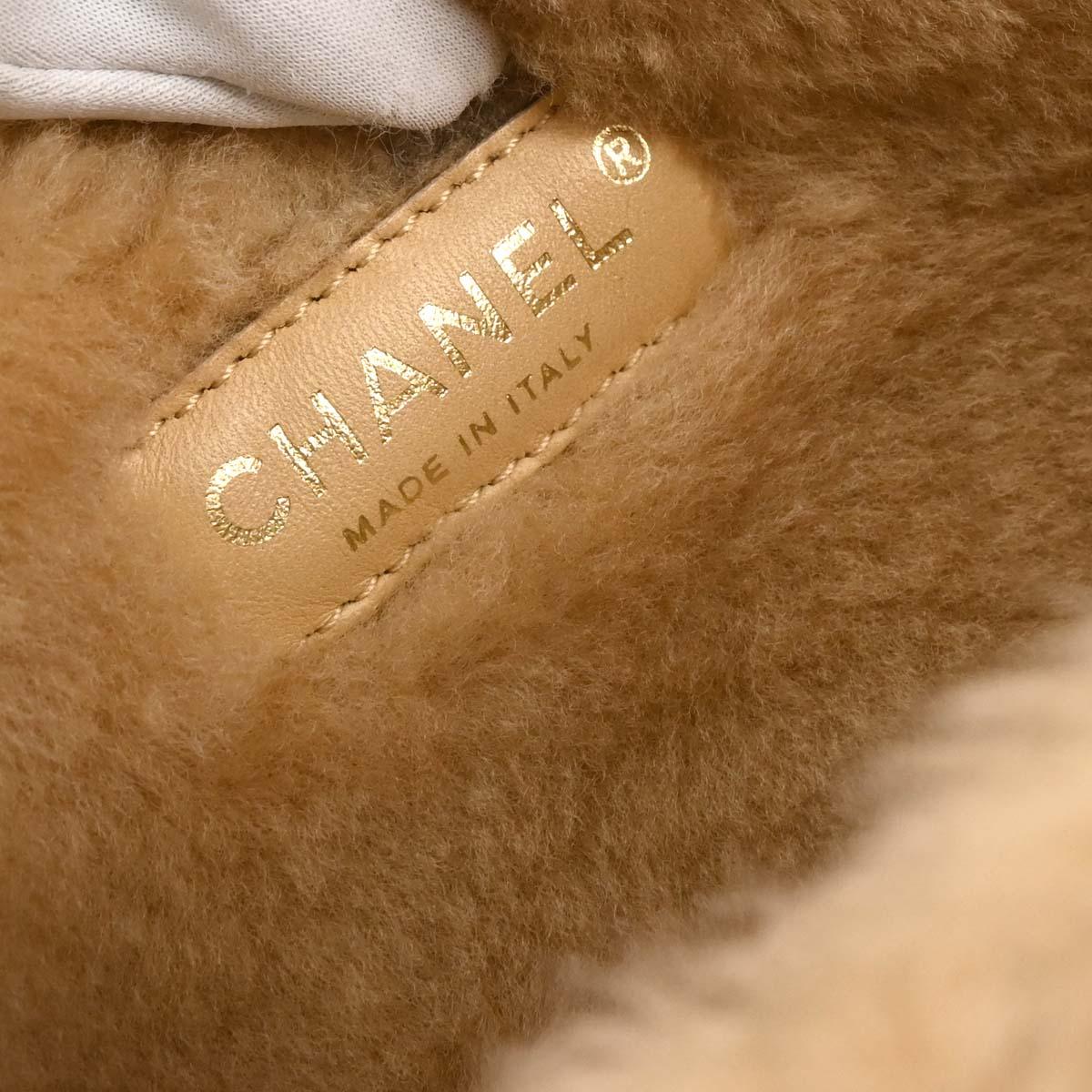Chanel 2005-2006 Brown Calfskin Wool Handbag