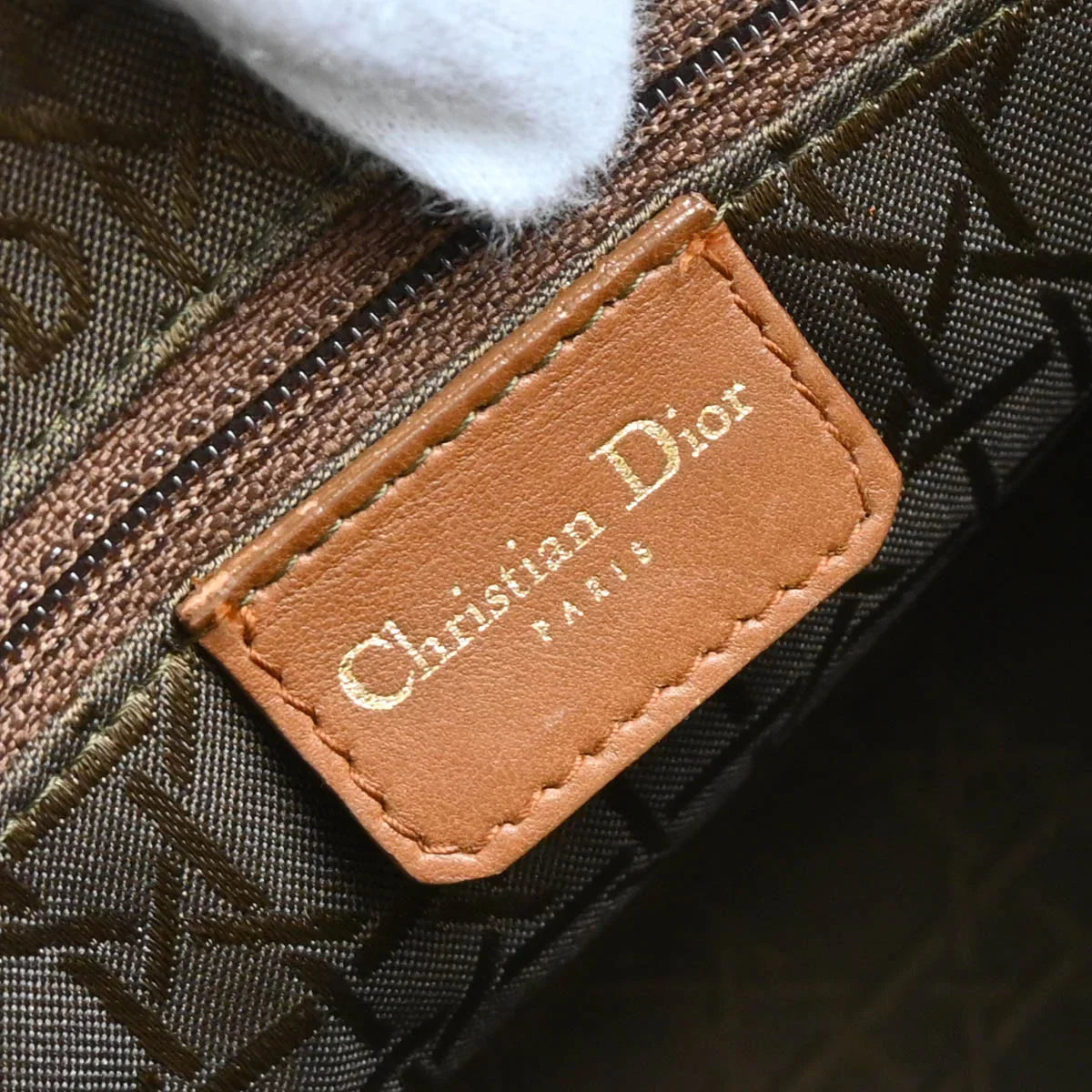 Christian Dior Brown Lambskin Medium Lady Dior Cannage 2way Handbag
