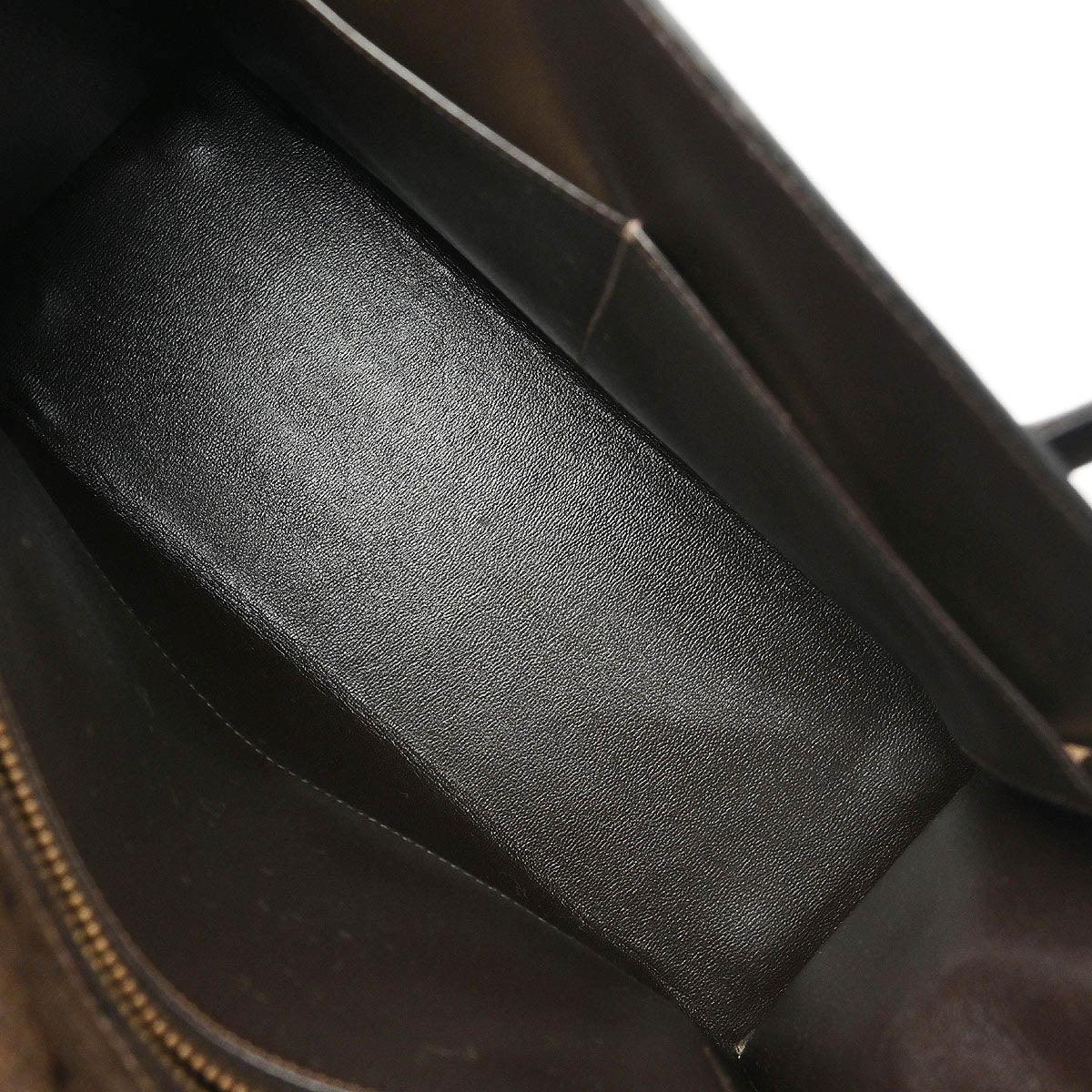 Hermes * Marron Fonce Ostrich Drag 27 Handbag
