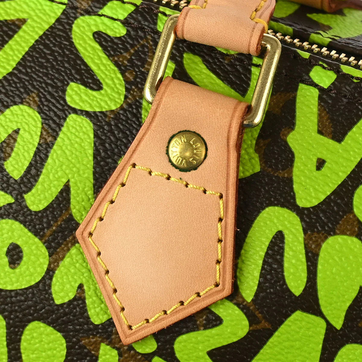 Louis Vuitton 2008 Green Monogram Graffiti Speedy 30 Handbag M93706