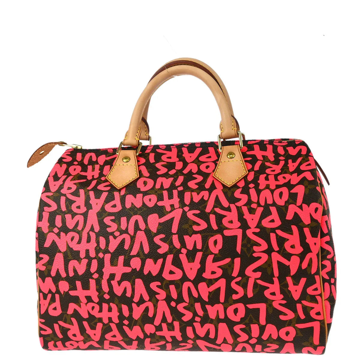 Louis Vuitton 2008 Pink Monogram Graffiti Speedy 30 Handbag M93704