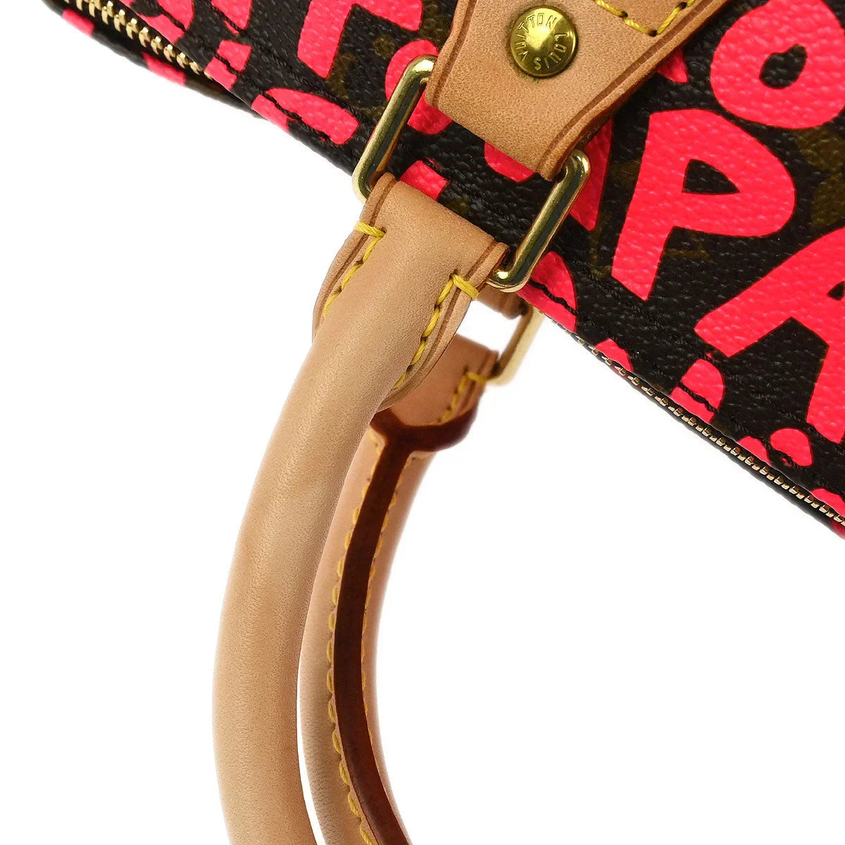 Louis Vuitton 2008 Pink Monogram Graffiti Speedy 30 Handbag M93704
