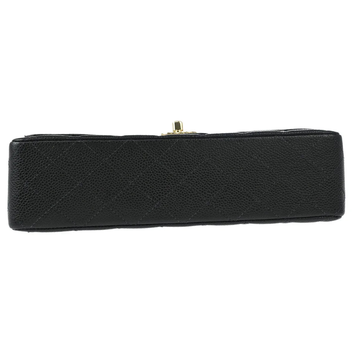 Chanel 2002-2003 Black Caviar Medium Classic Double Flap Shoulder Bag