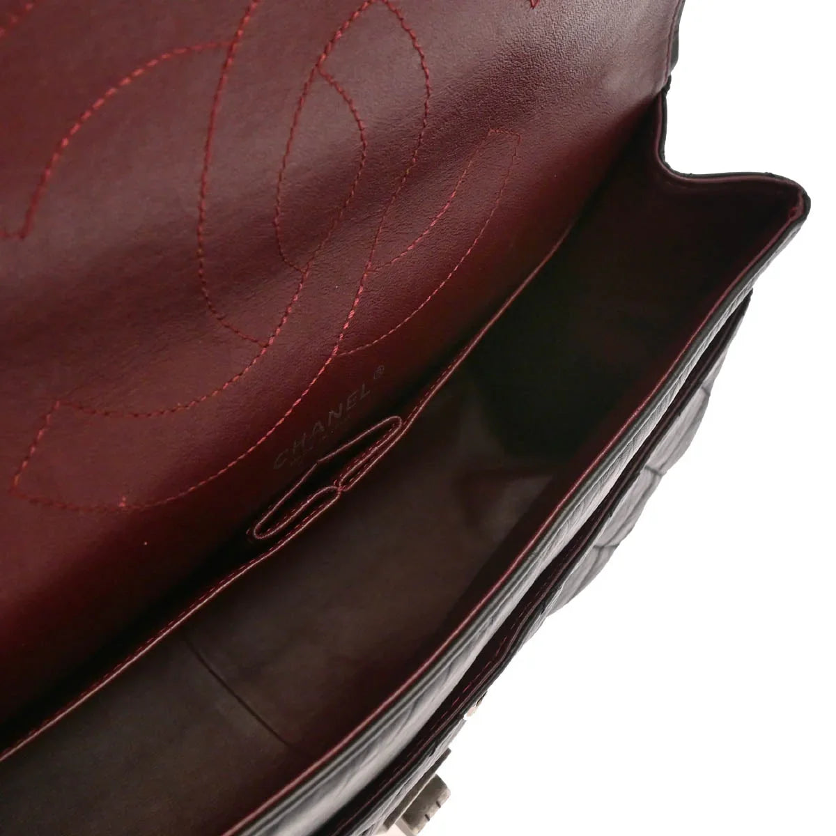 Chanel 2009-2010 Black Calfskin 2.55 Classic Double Flap Shoulder Bag