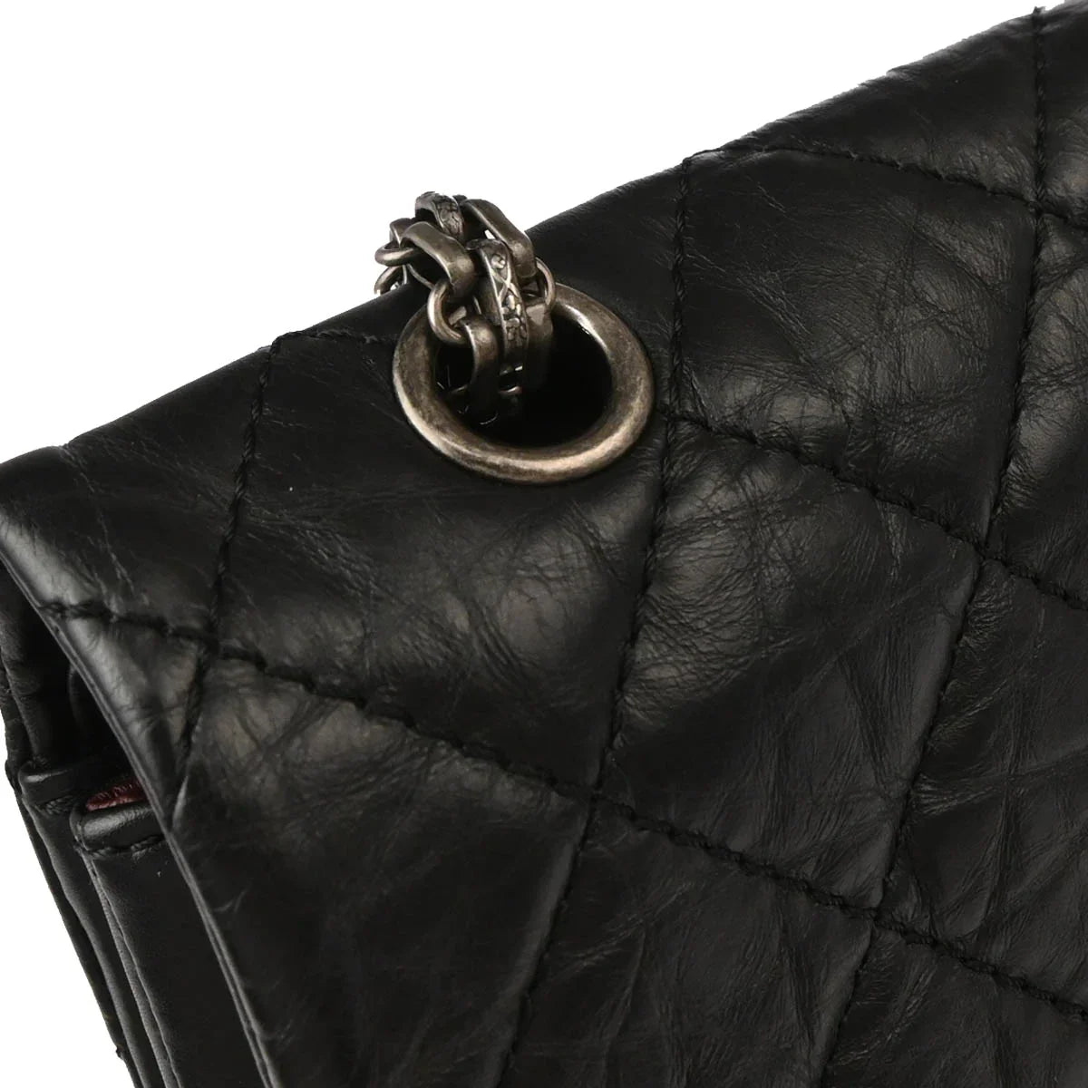 Chanel 2009-2010 Black Calfskin 2.55 Classic Double Flap Shoulder Bag