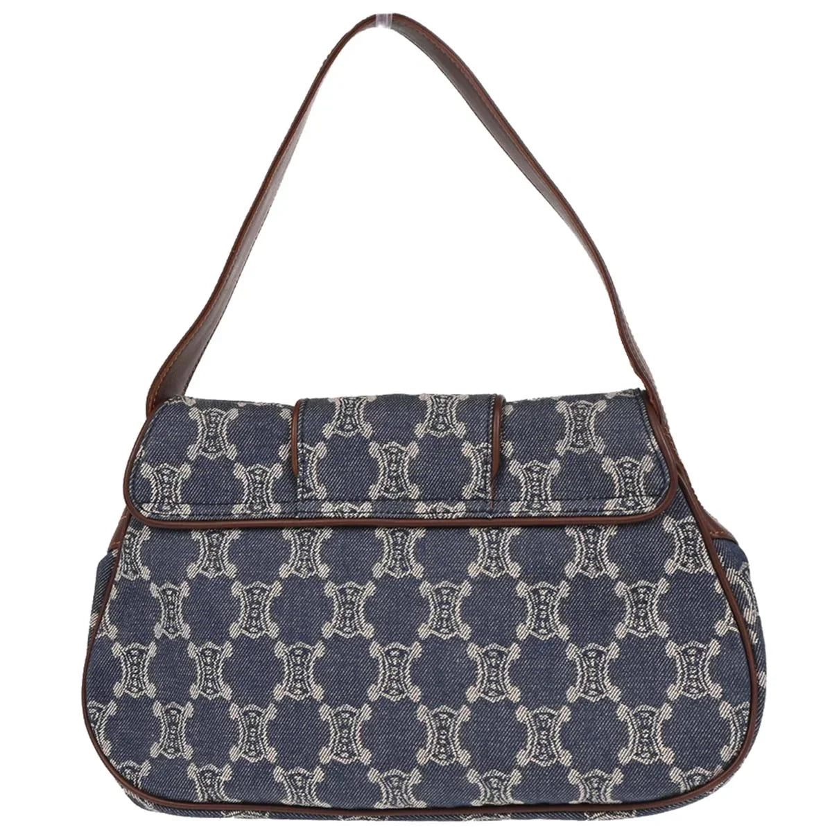 Celine Blue Denim Macadam Handbag