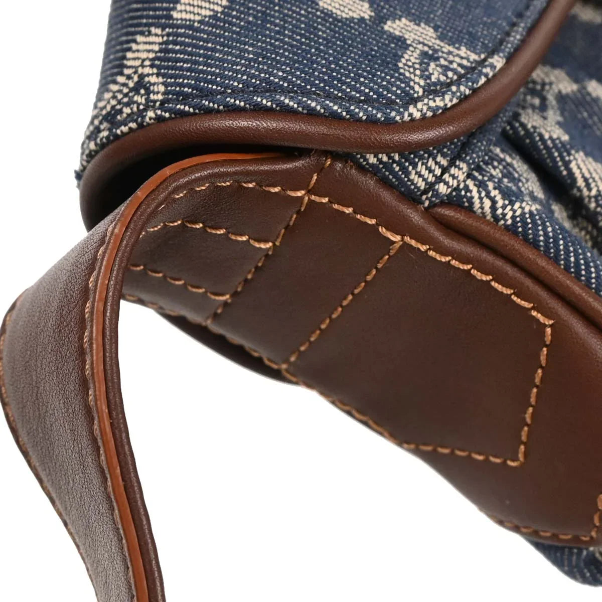 Celine Blue Denim Macadam Handbag
