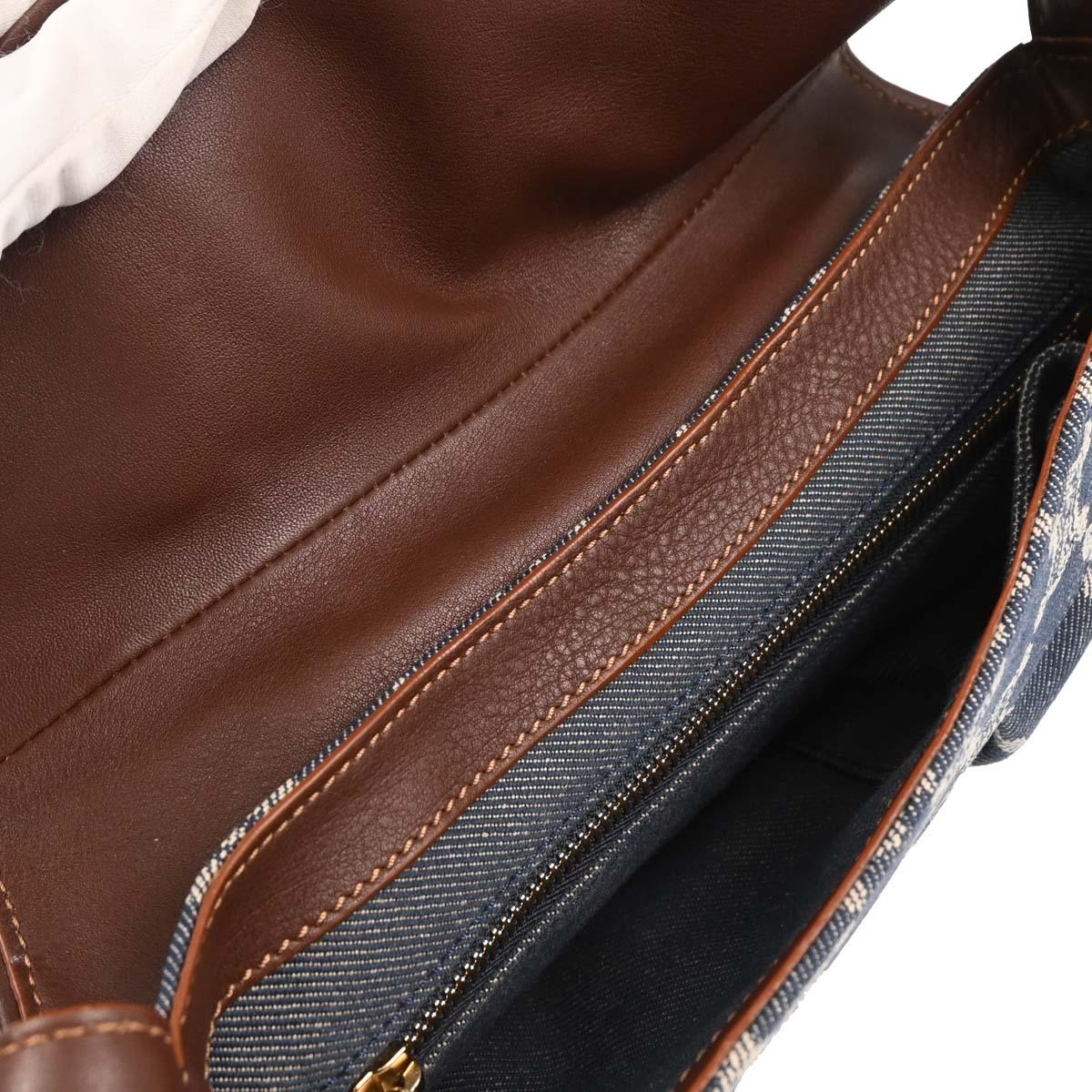 Celine Blue Denim Macadam Handbag