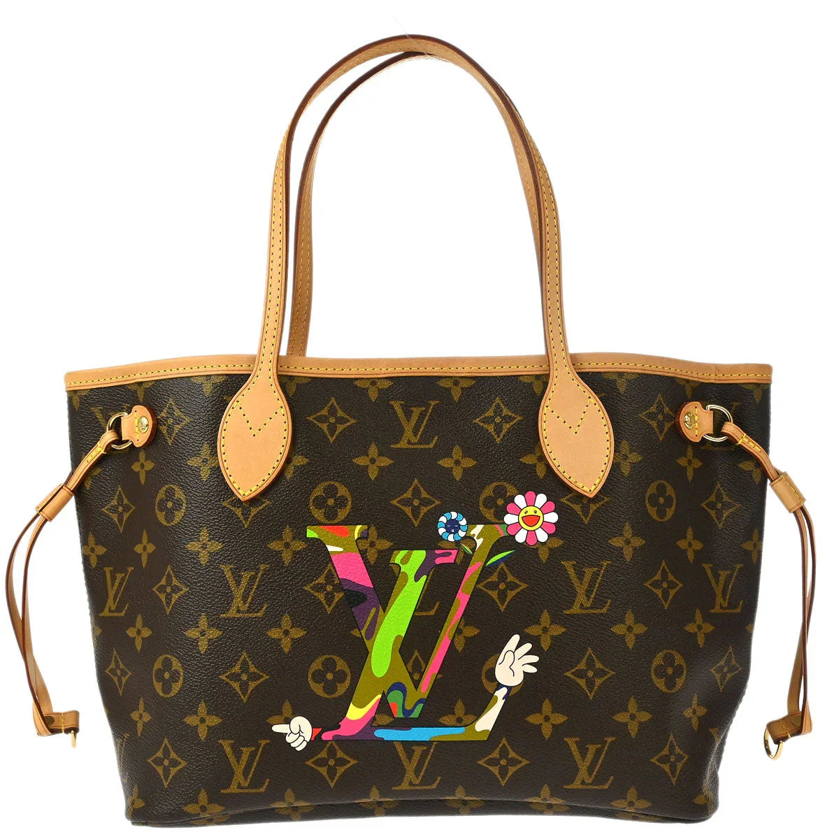 Louis Vuitton 2007 LV Hands Neverfull PM Hand Tote Bag Murakami M95559