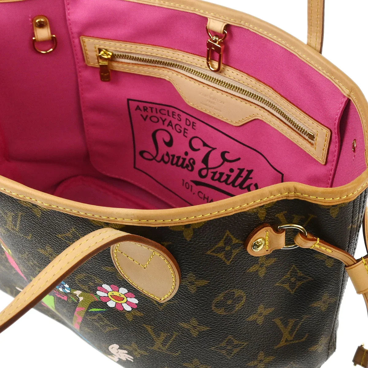 Louis Vuitton 2007 LV Hands Neverfull PM Hand Tote Bag Murakami M95559
