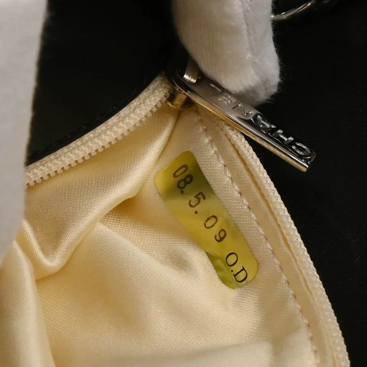 Chanel 2008-2009 Black Lambskin Mademoiselle Lock Tote Bag