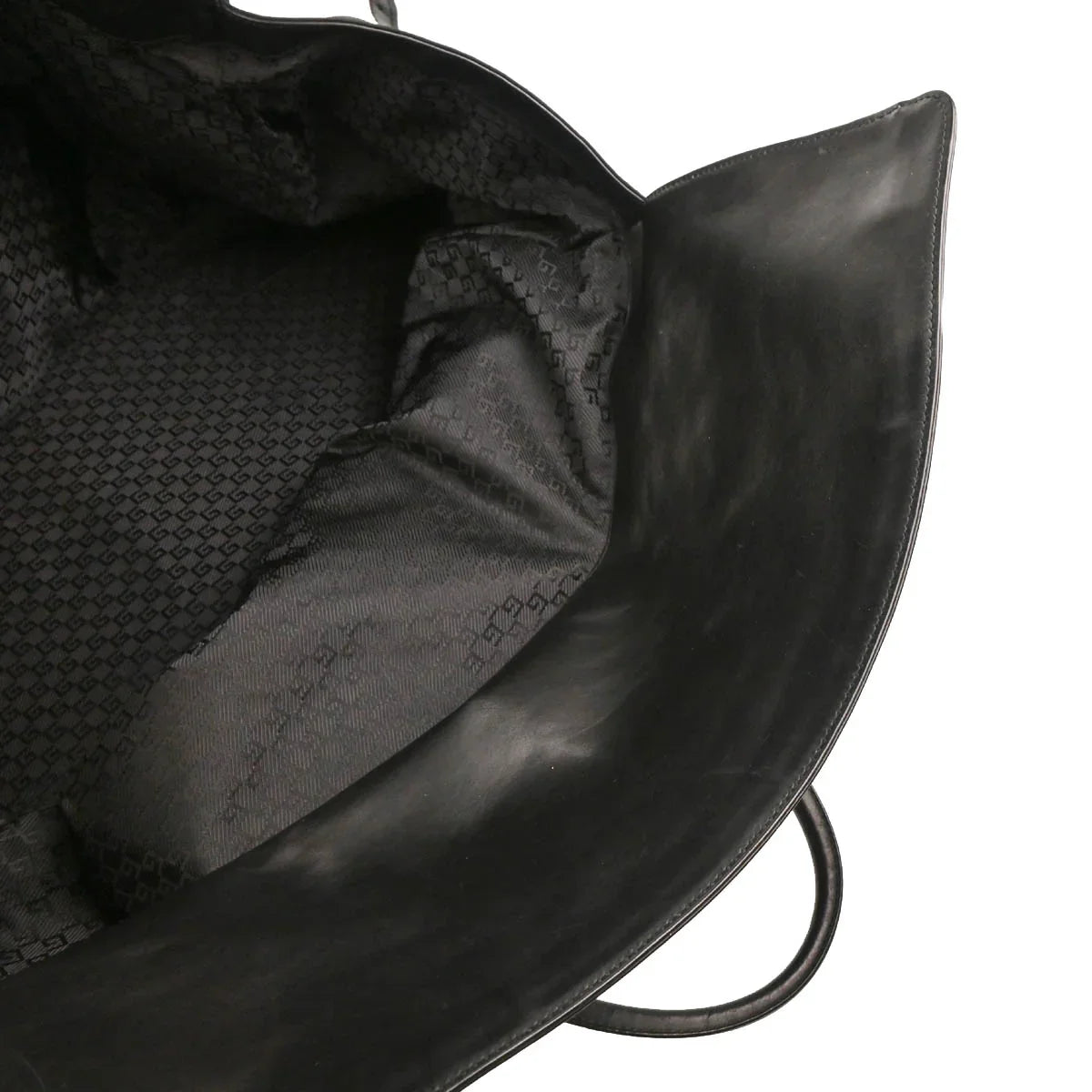 Gucci Black Canvas 2way Duffle Shoulder Handbag