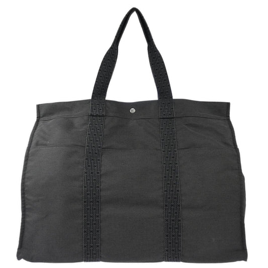 Hermes Gray Canvas Herline Tote TGM Handbag