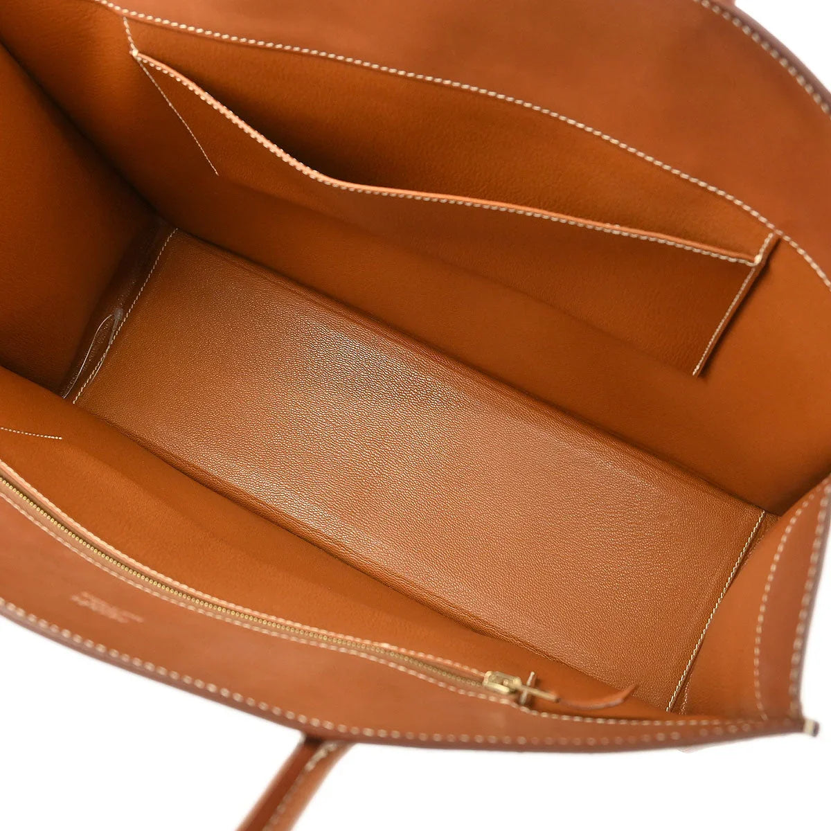Hermes 1999 Natural Vache White Bus GM Tote Bag