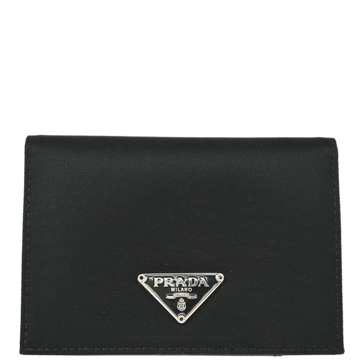 Prada Black Nylon Cardholder Small Good