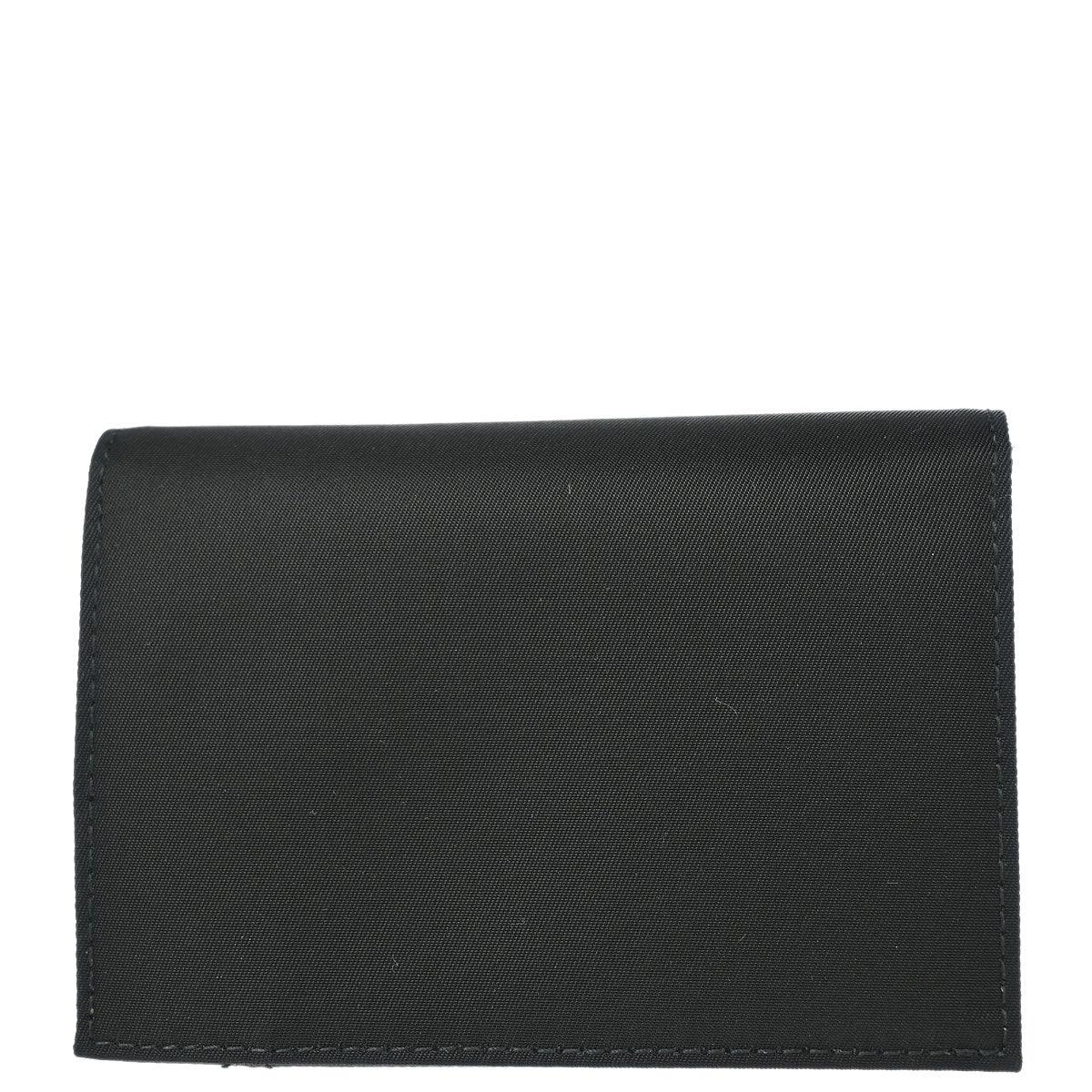 Prada Black Nylon Cardholder Small Good