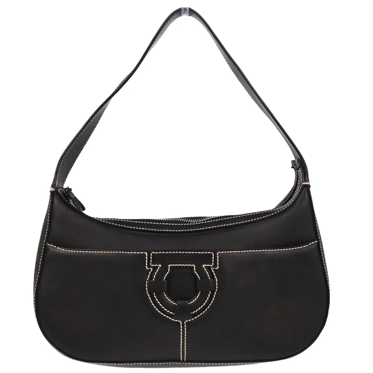 Salvatore Ferragamo Black Leather Handbag