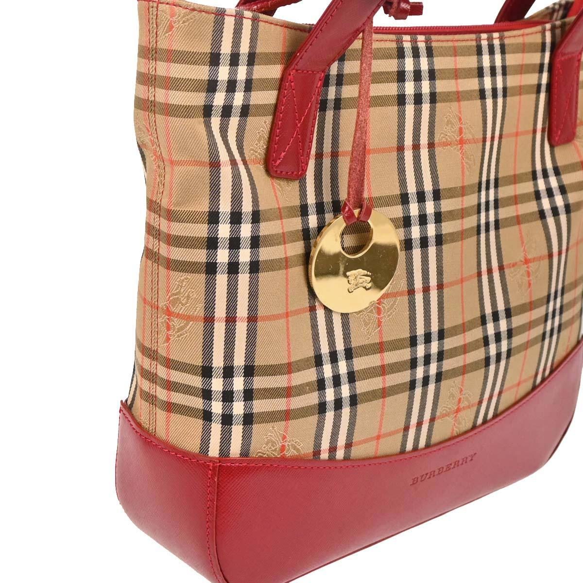 Burberry Beige House Check Tote Handbag