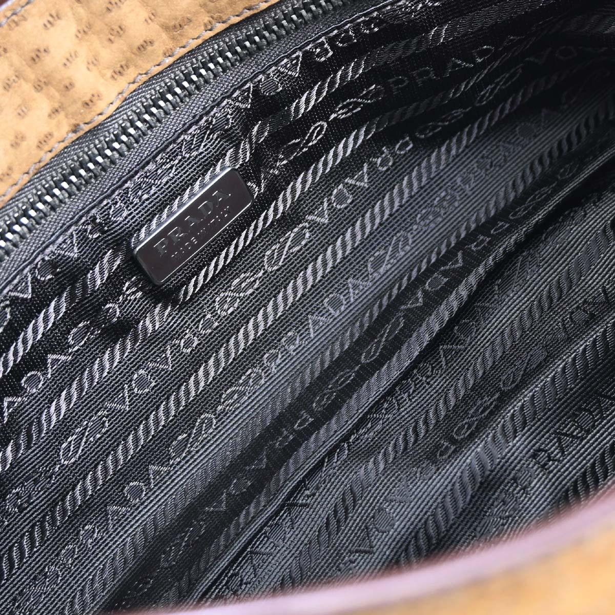 Prada Brown Suede Handbag
