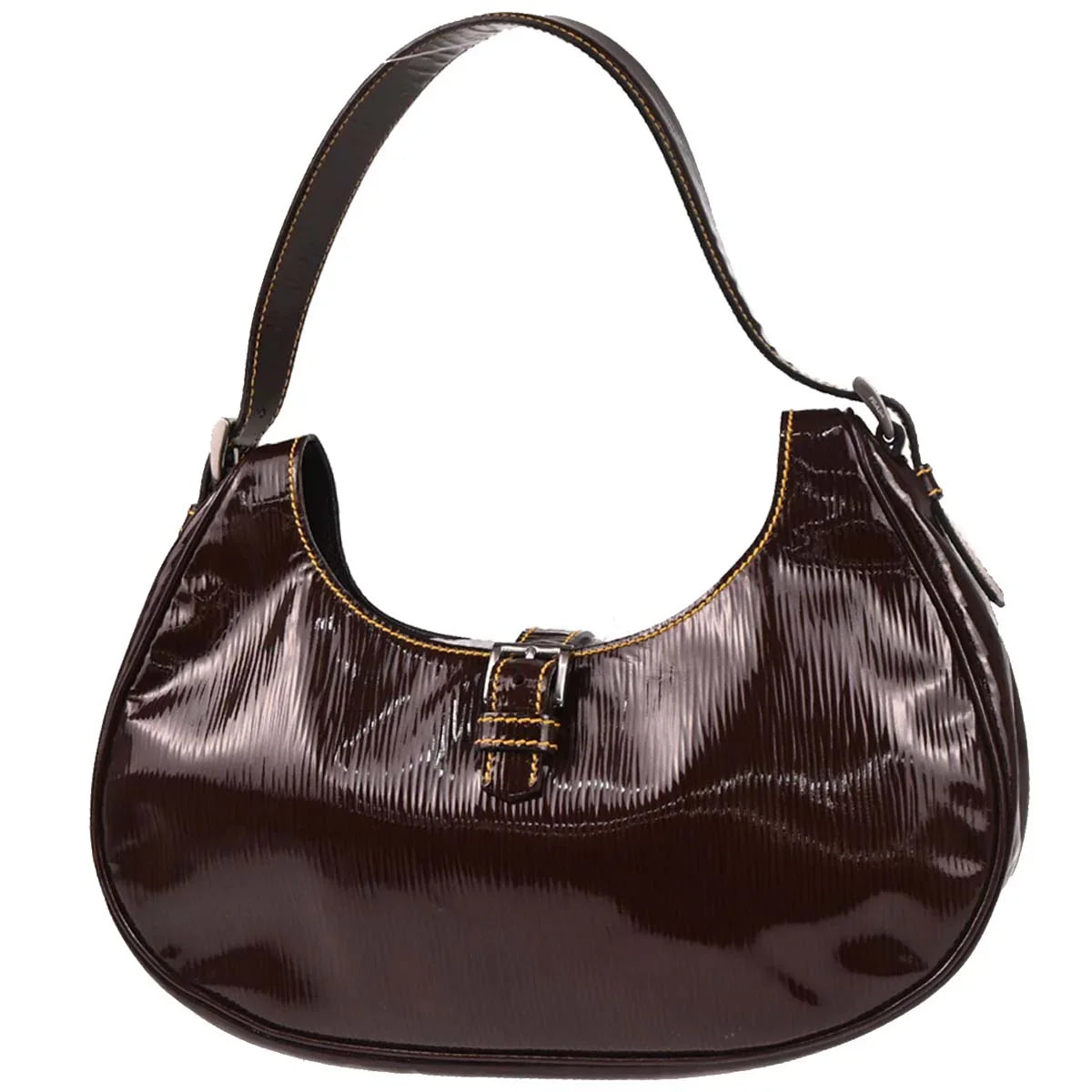 Prada Brown Patent Leather Handbag