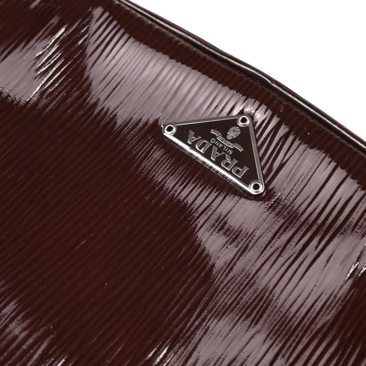 Prada Brown Patent Leather Handbag