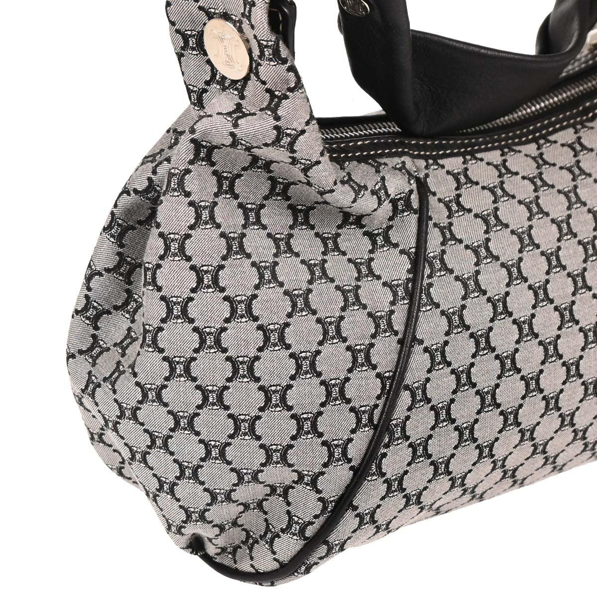 Celine Gray Canvas Macadam Handbag