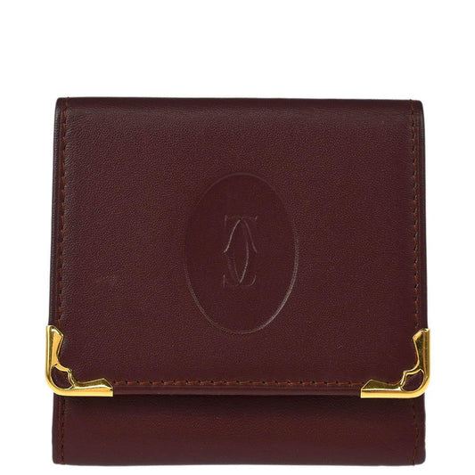 Cartier Coin Purse Wallet Bordeaux