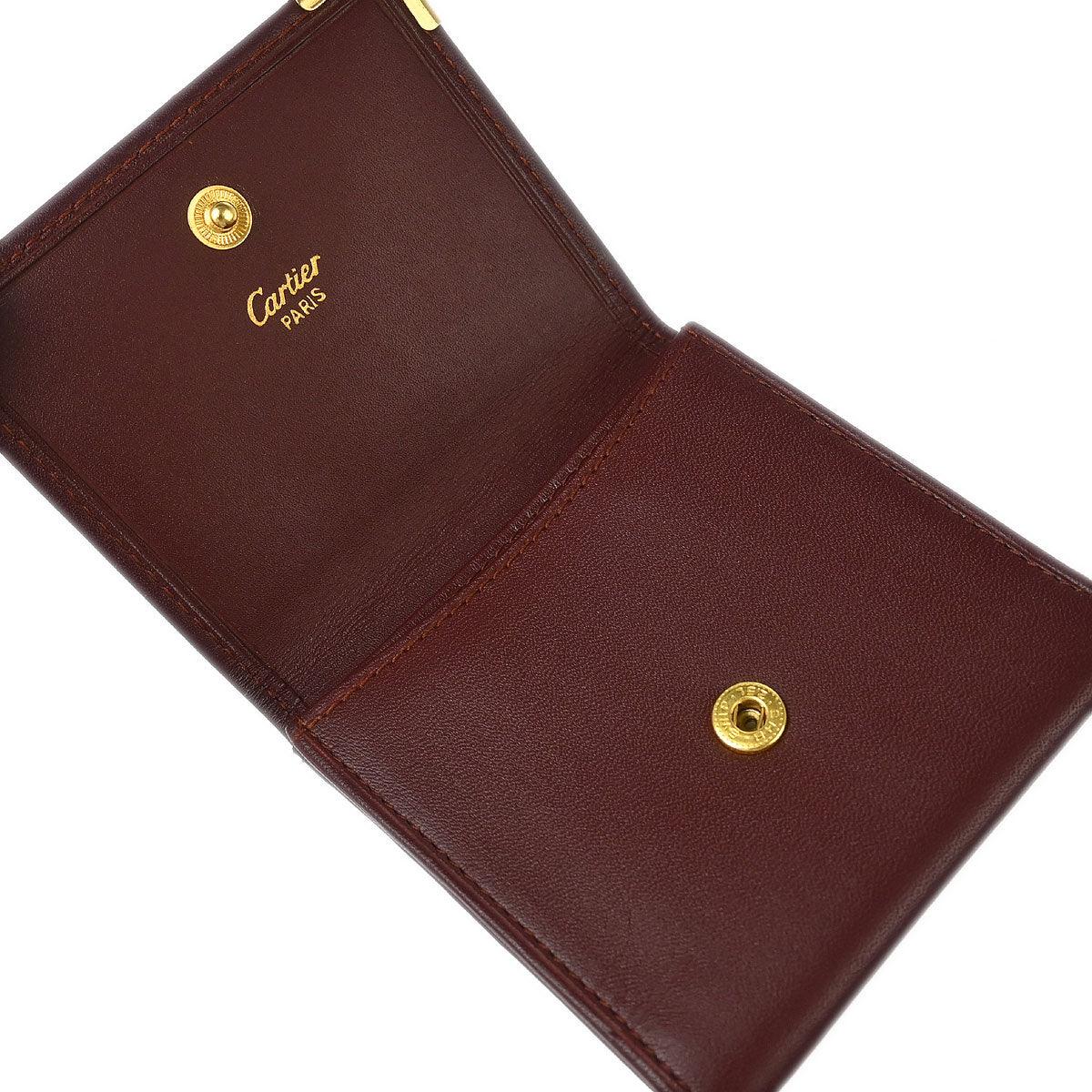 Cartier Coin Purse Wallet Bordeaux