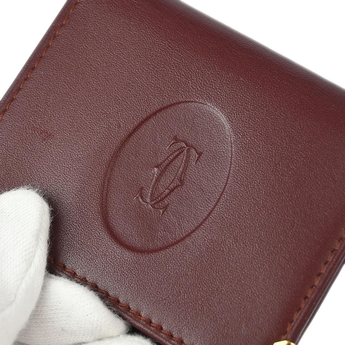 Cartier Coin Purse Wallet Bordeaux