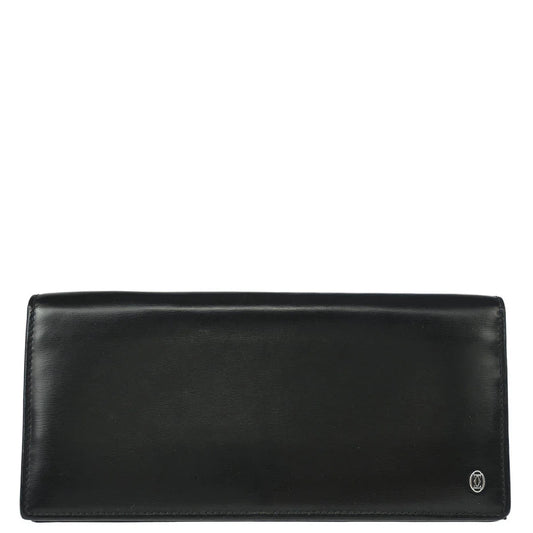 Cartier Bifold Pasha Wallet Black Leather