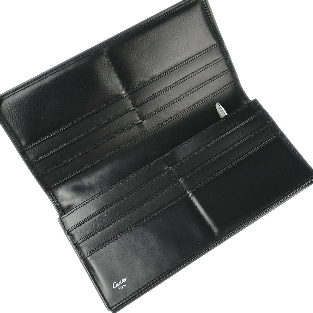 Cartier Bifold Pasha Wallet Black Leather