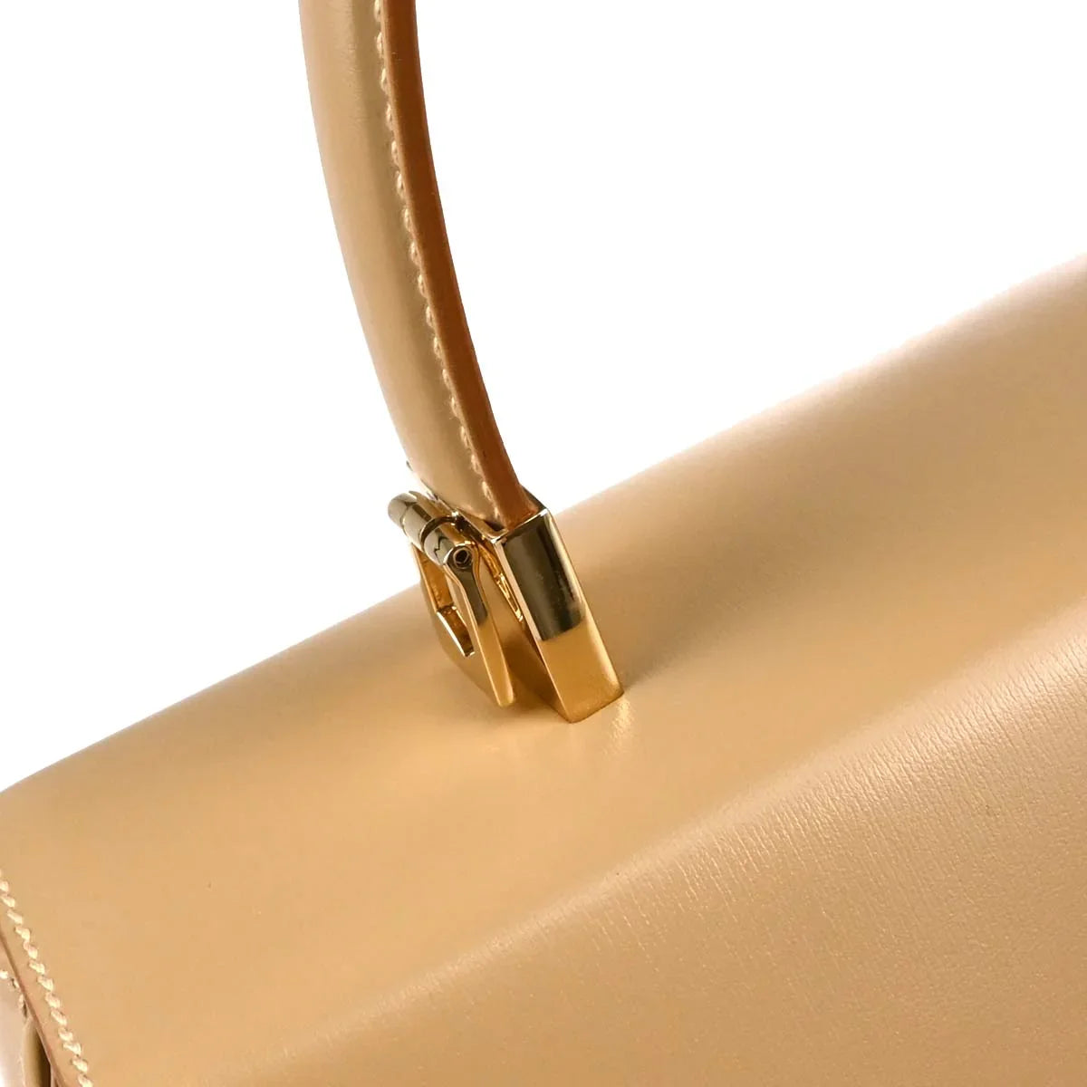 Salvatore Ferragamo Beige Leather Gancini 2way Shoulder Handbag