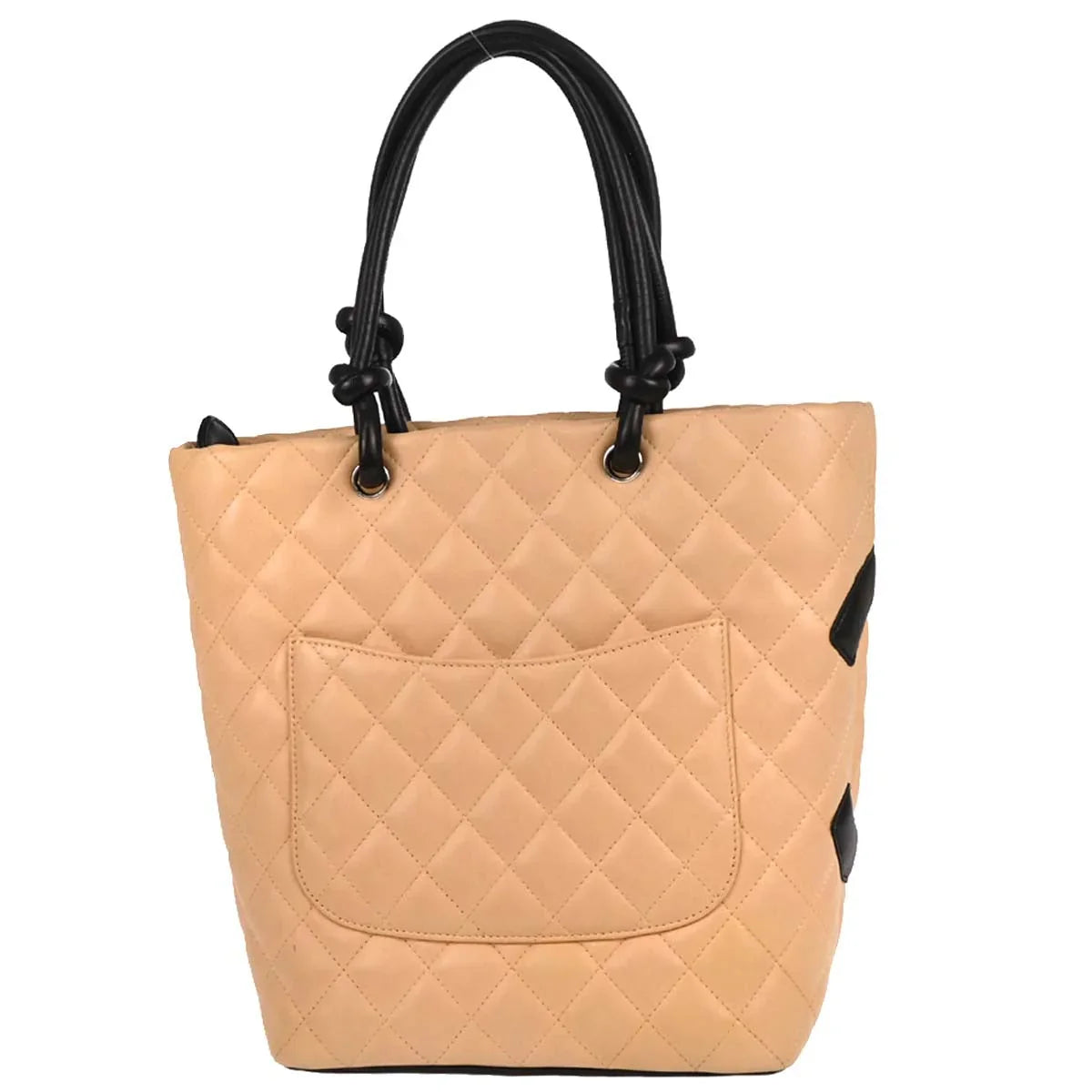 Chanel 2003-2004 Beige Calfskin Cambon Ligne Tote Handbag